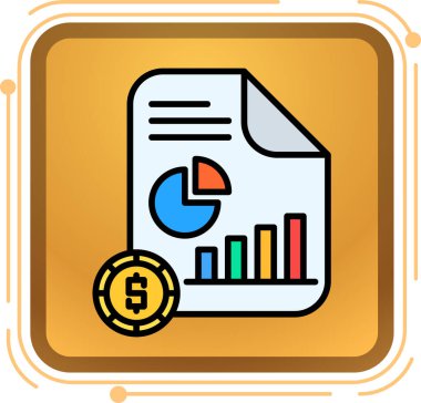 Bozuk para simgesiyle iş grafiği