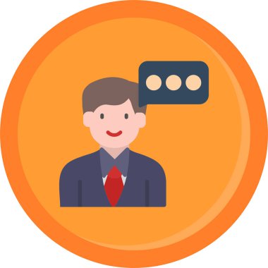 iş insanlar düz simgesi