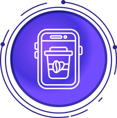 Beyaz arkaplanda mavi çizgi çöp kutusu simgesi izole edildi. Çöp kutusu tabelası. Geri dönüşüm sepeti simgesi. Ofis çöpü ikonu. mor daire düğmesi. vektör illüstrasyonu