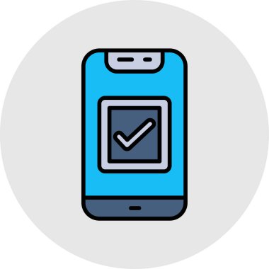 akıllı telefon simgesi soyut arkaplanda izole edildi