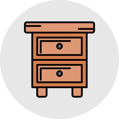 Kabine ikonu vektör illüstrasyonu