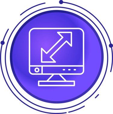 Bilgisayar. Web simgesi basit illüstrasyon