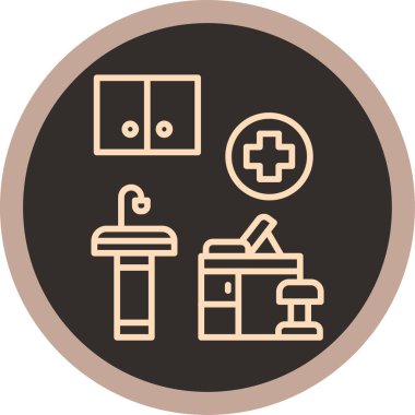 Bir ev simgesinin vektör illüstrasyonu