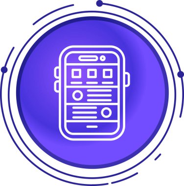 Vektör akıllı telefon simgesi, vektör illüstrasyonu