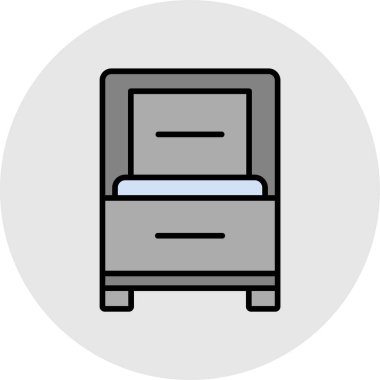 Modern ofis simgesinin vektör illüstrasyonu