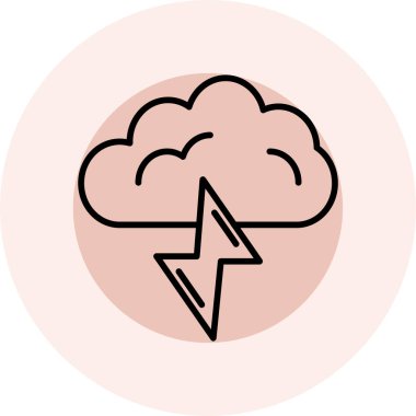 Şimşek simgesi, illüstrasyon, vektör