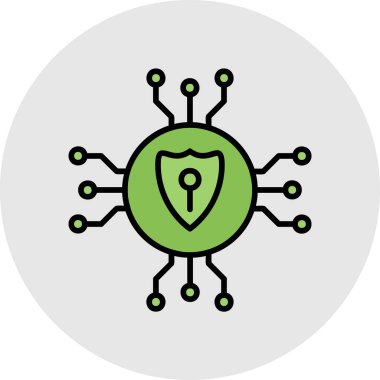 Virüs koruma ikonu. vektör illüstrasyonu