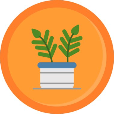 Bitki. Web simgesi basit illüstrasyon