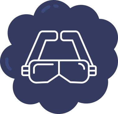 vr gözlük simgesi, modern tasarım