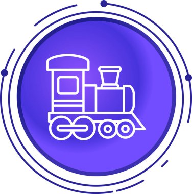 tren. Web simgesi basit illüstrasyon