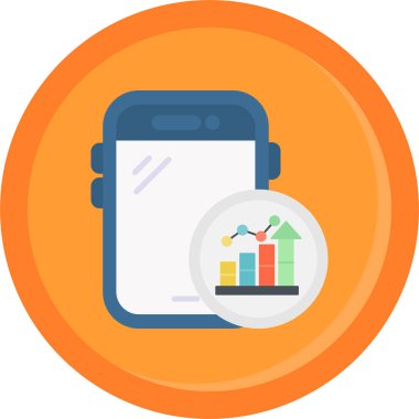 işletme finans düz simgesi