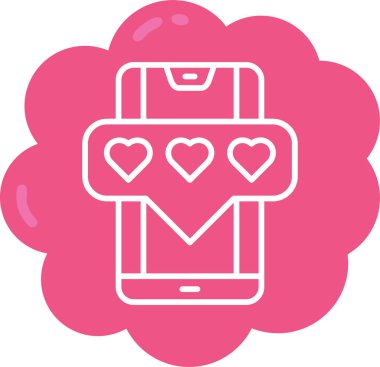 cep telefonlu cep telefonu, basit vektör illüstrasyonu