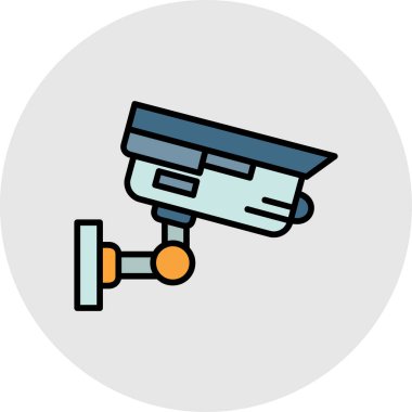 Kapalı devre televizyon ikonu. vektör illüstrasyonu