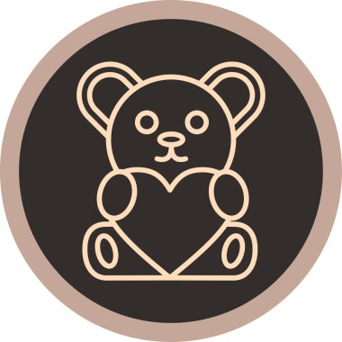 Moda tarzı izole edilmiş arkaplanda ayı simgesi