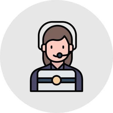 Kulaklıklı kadın çağrı merkezi operatörü