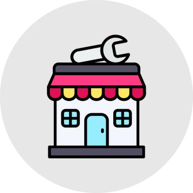 ev web simgesi basit vektör illüstrasyonu