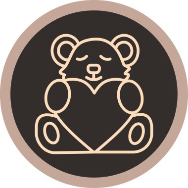 Moda tarzı izole edilmiş arkaplanda ayı simgesi