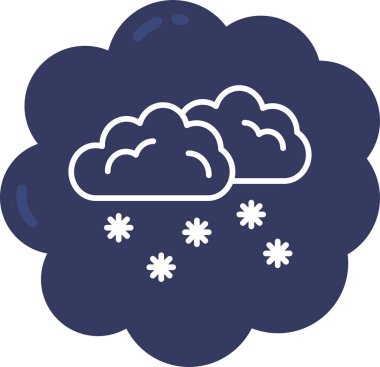 Kar ikonu. Basit bir çizim. Web için kar vektörü simgeleri