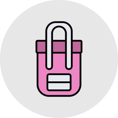 Çanta. Web simgesi basit illüstrasyon