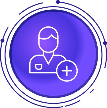 Bir doktor simgesinin vektör çizimi