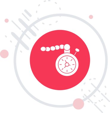 Çizgi Zaman yönetim simgesi beyaz arkaplanda izole edildi. Saat ve vites tabelası. Üretkenlik sembolü. Renkli taslak konsepti. Vektör.