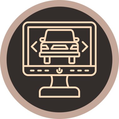 - Araba. Web simgesi basit illüstrasyon