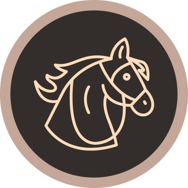 at simgesi vektör illüstrasyonu