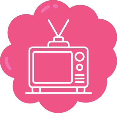 Televizyon. Web simgesi basit illüstrasyon