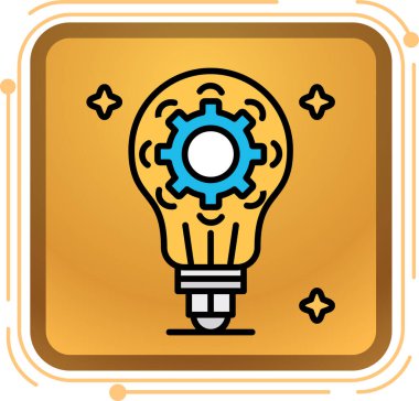 Fikir ampulleri. Basit resimleme