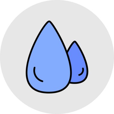 su damlası renk ikonu vektör çizimi