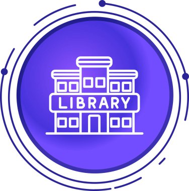 kitaplık simgesi, vektör illüstrasyonu basit tasarım