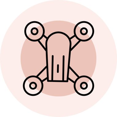 İHA simgesi vektör illüstrasyonu