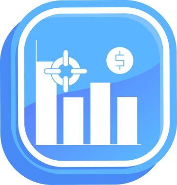 Bir grafiğin dolar simgesinin vektör çizimi