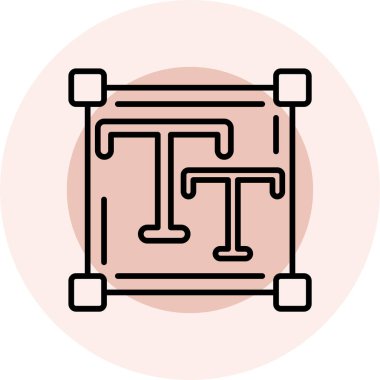 Bir harf simgesinin vektör illüstrasyonu