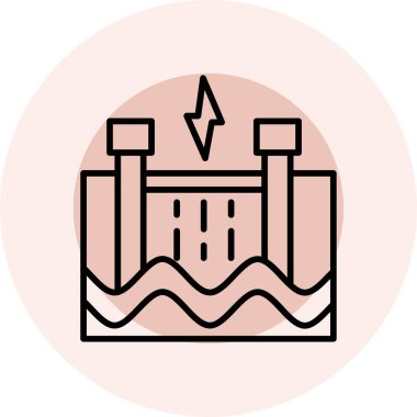 Bir güç simgesinin vektör illüstrasyonu