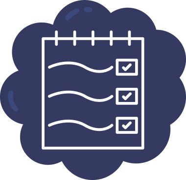 Kontrol listesi simgesi, vektör illüstrasyonu