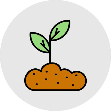 bitki simgesi vektör illüstrasyonu