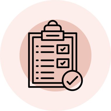 kontrol listesi renk çizgisi vektörü simgesi