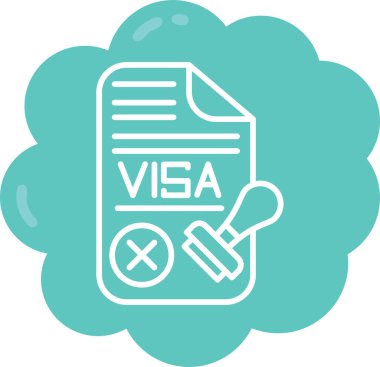 vize simgesi vektör illüstrasyonu