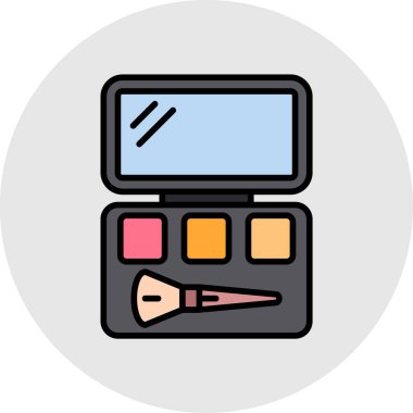 makyaj sanatçısı renk çizgisi simgesi. Makyöz vektör simgesi beyaz arkaplanda izole edildi. Web sayfası için tasarım tasarımı, mobil uygulama, tanıtım. düzenlenebilir