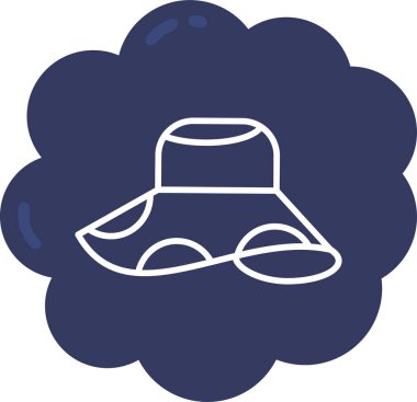 Şapka. Web simgesi basit illüstrasyon