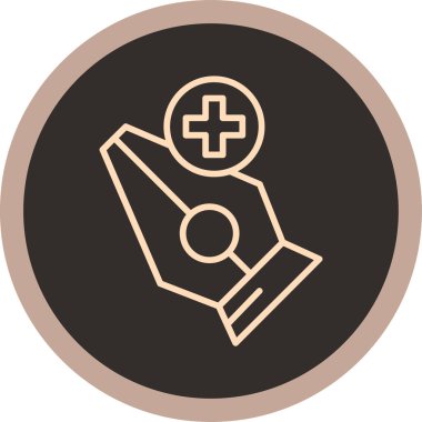 Tıbbi bir simgenin vektör illüstrasyonu