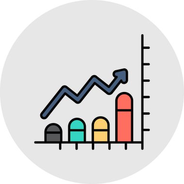 grafik vektörü düz renk simgesi