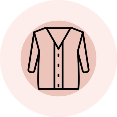 Beyaz gömlek simgesinin vektör illüstrasyonu