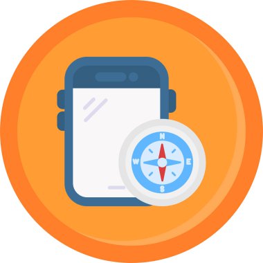 hareketli konum GPS simgesi düz biçimli