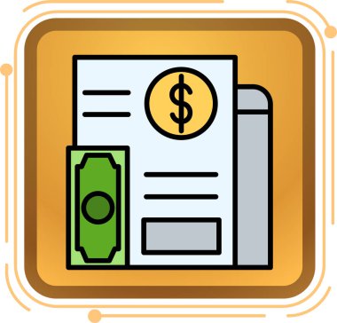 Dolar. Web simgesi basit illüstrasyon