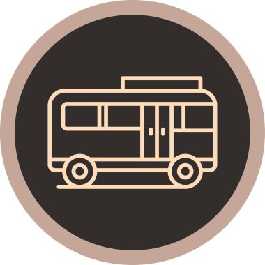 bus simgesi vektör illüstrasyonu