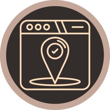 gps. Web simgesi basit illüstrasyon