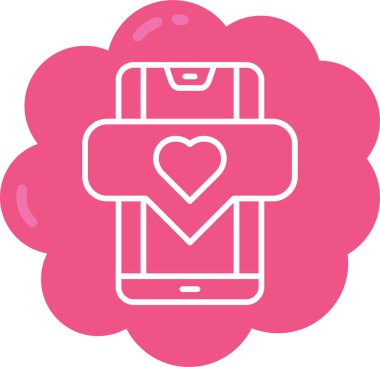 Cep telefonu simgesi, vektör illüstrasyonu