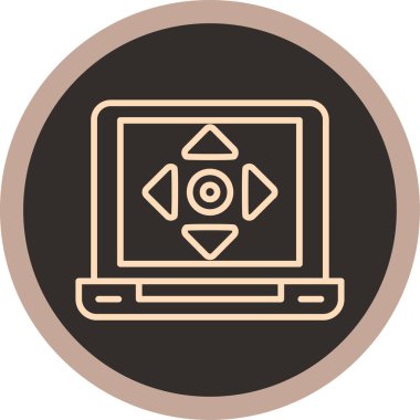 Bilgisayar monitörü. Basit resimleme